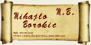 Mihajlo Borokić vizit kartica
